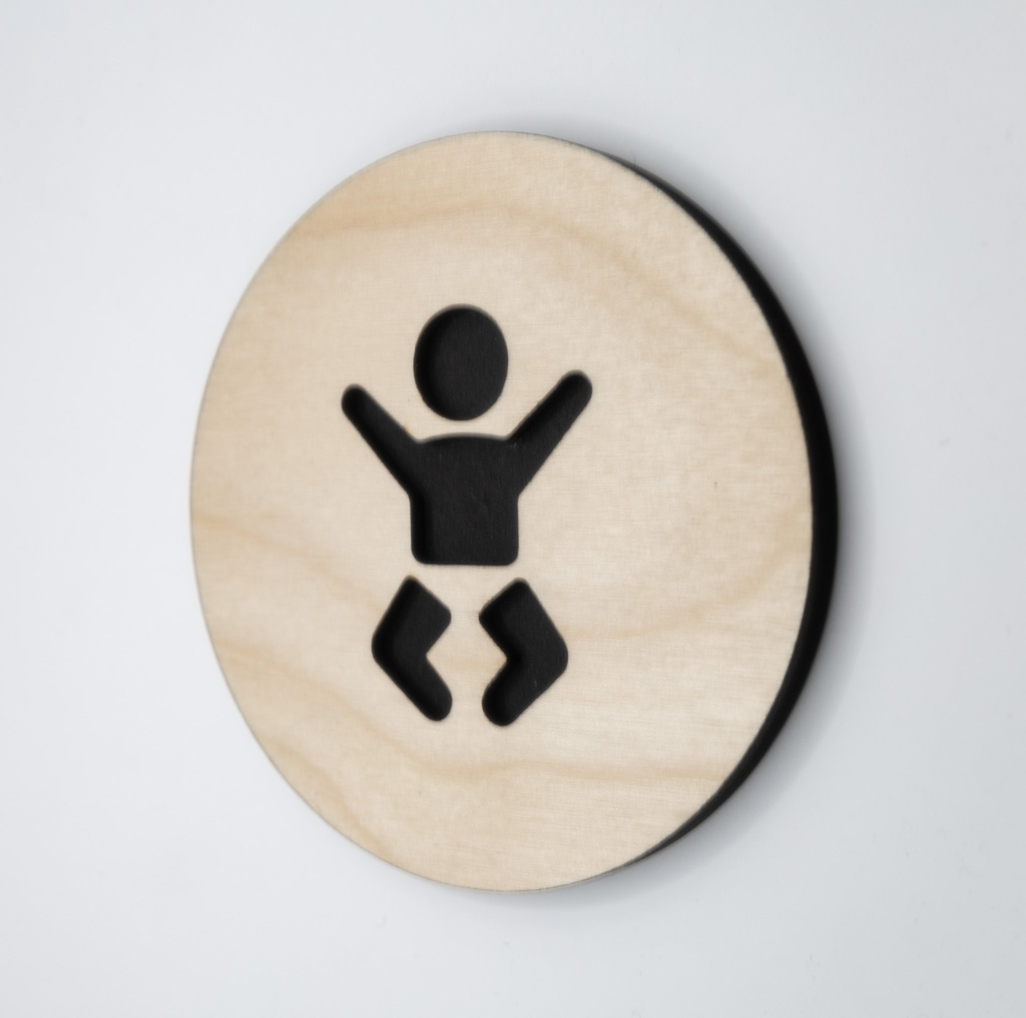 Baby change room door sign