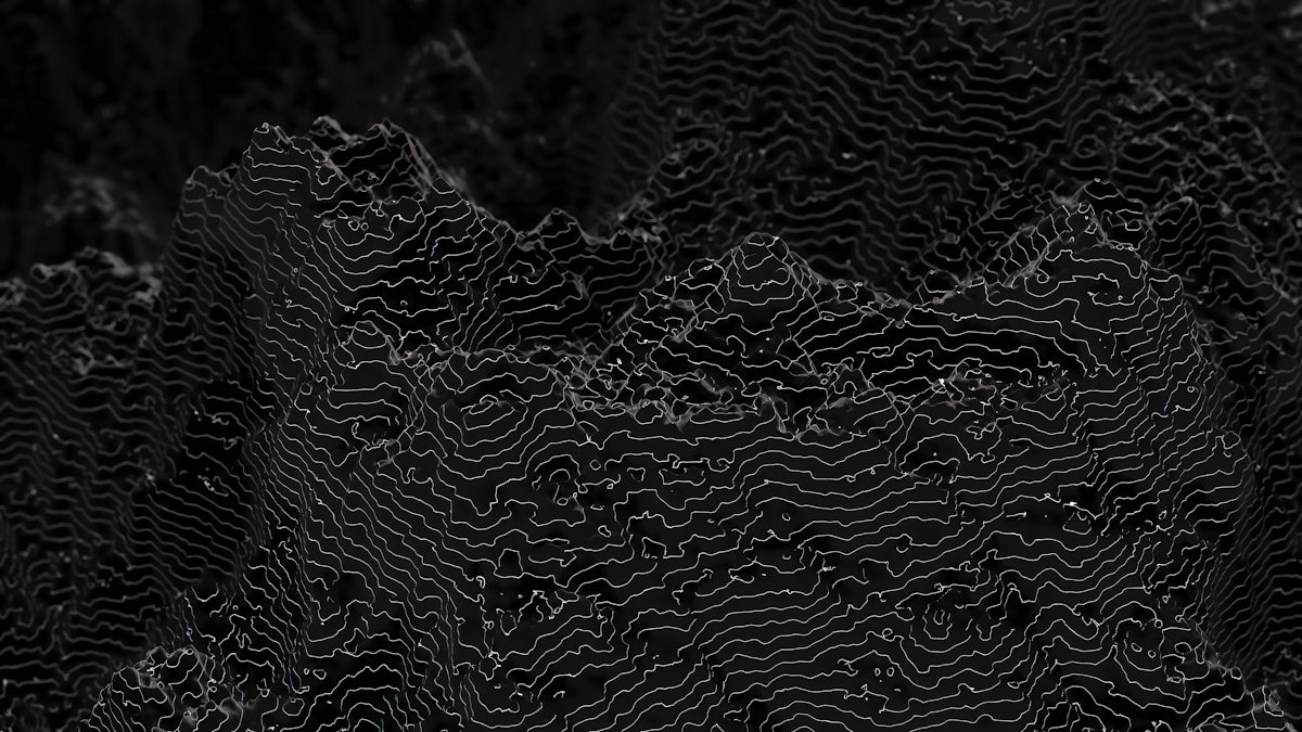 Abstract dark textured background with swirling lines.