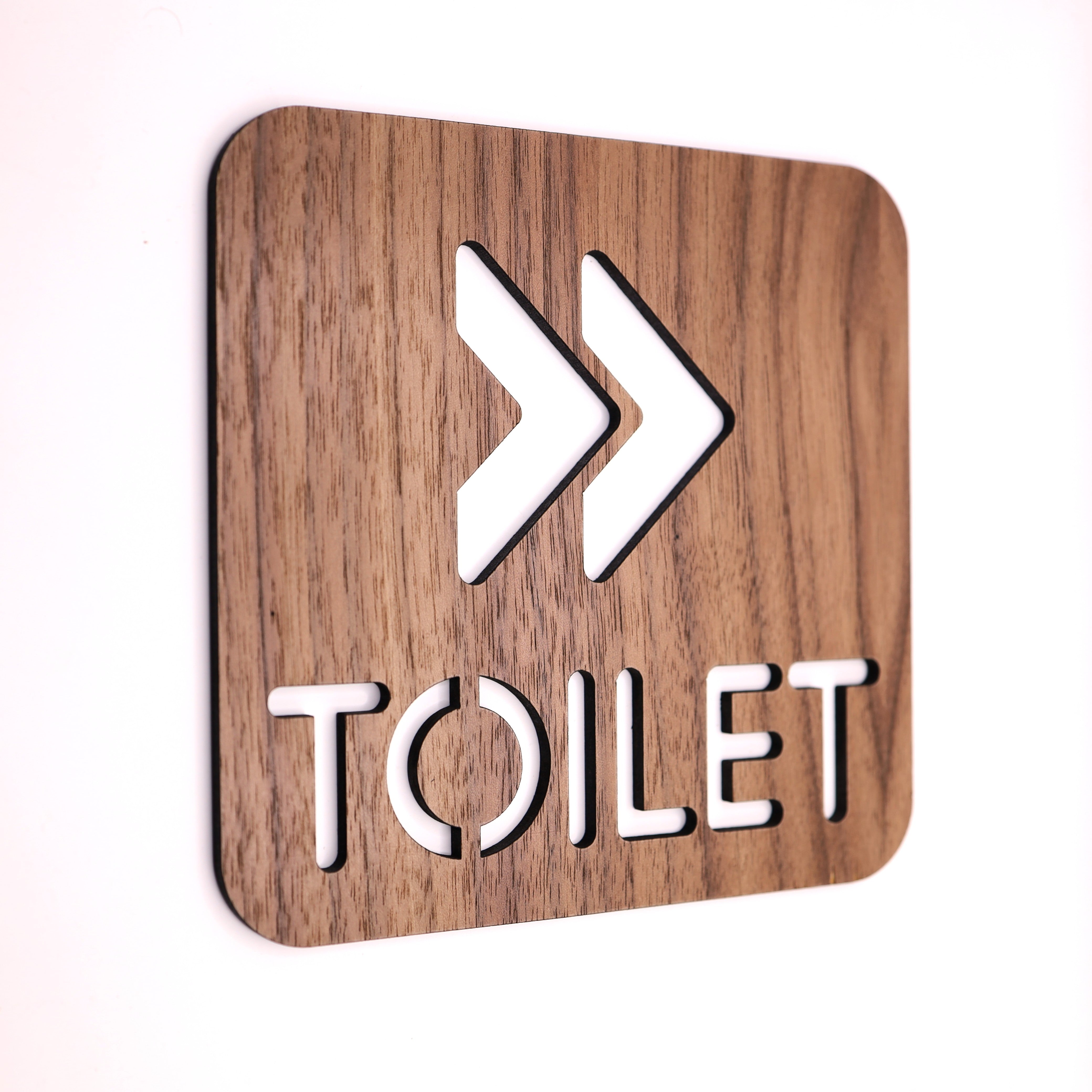 Toilet Signs with Arrows