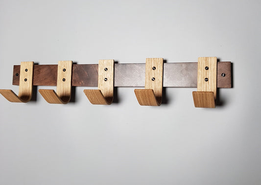 Late Night Coat Rack with Oak Hooks - NOIR.DESIGN