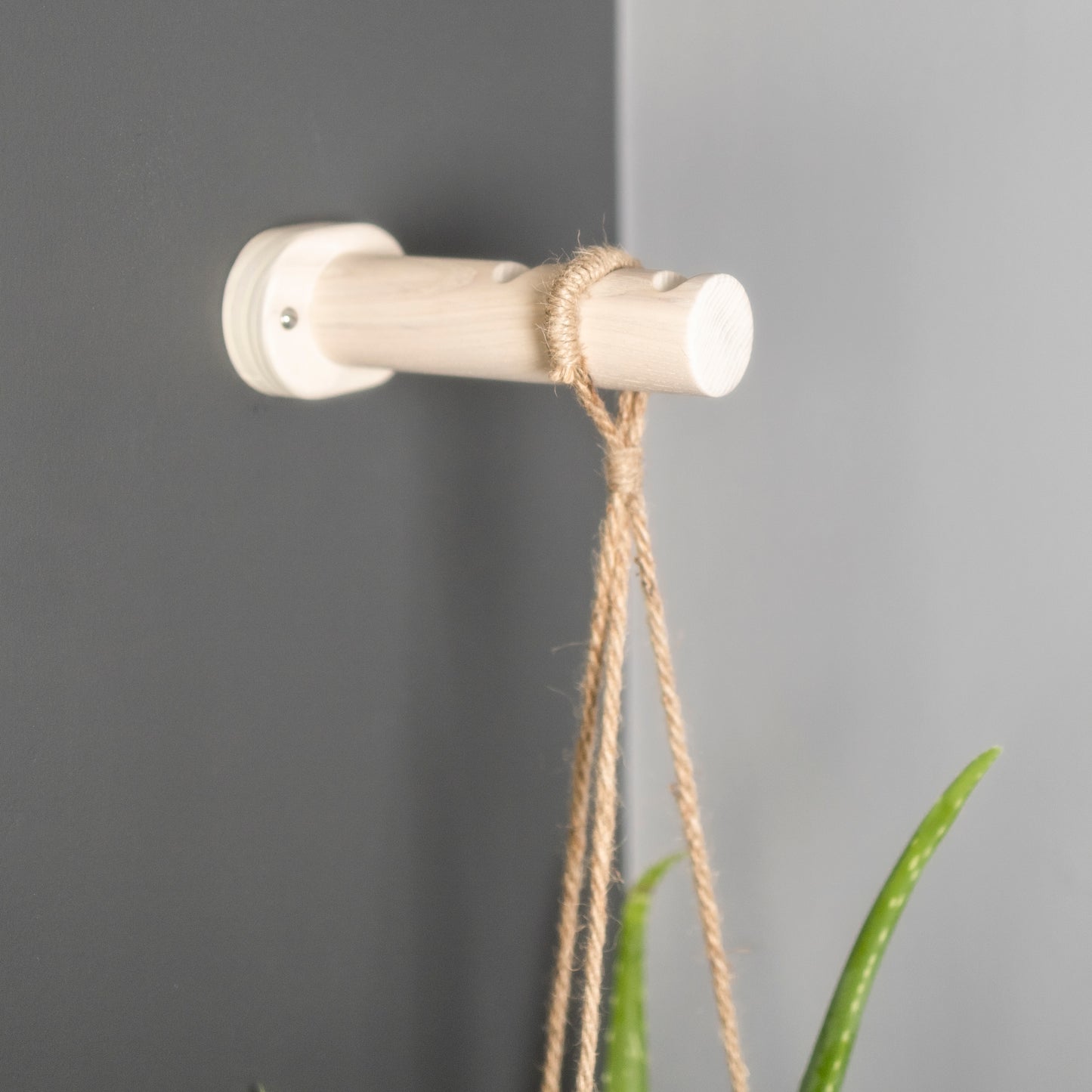 White wall hanging planter bracket