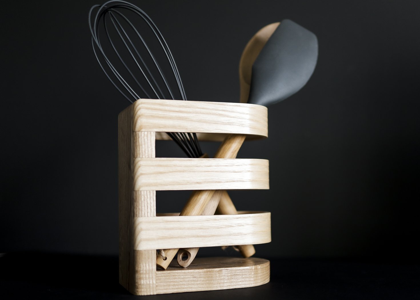 Kitchen Utensil Holder | Prime Grade Ash | Lux
