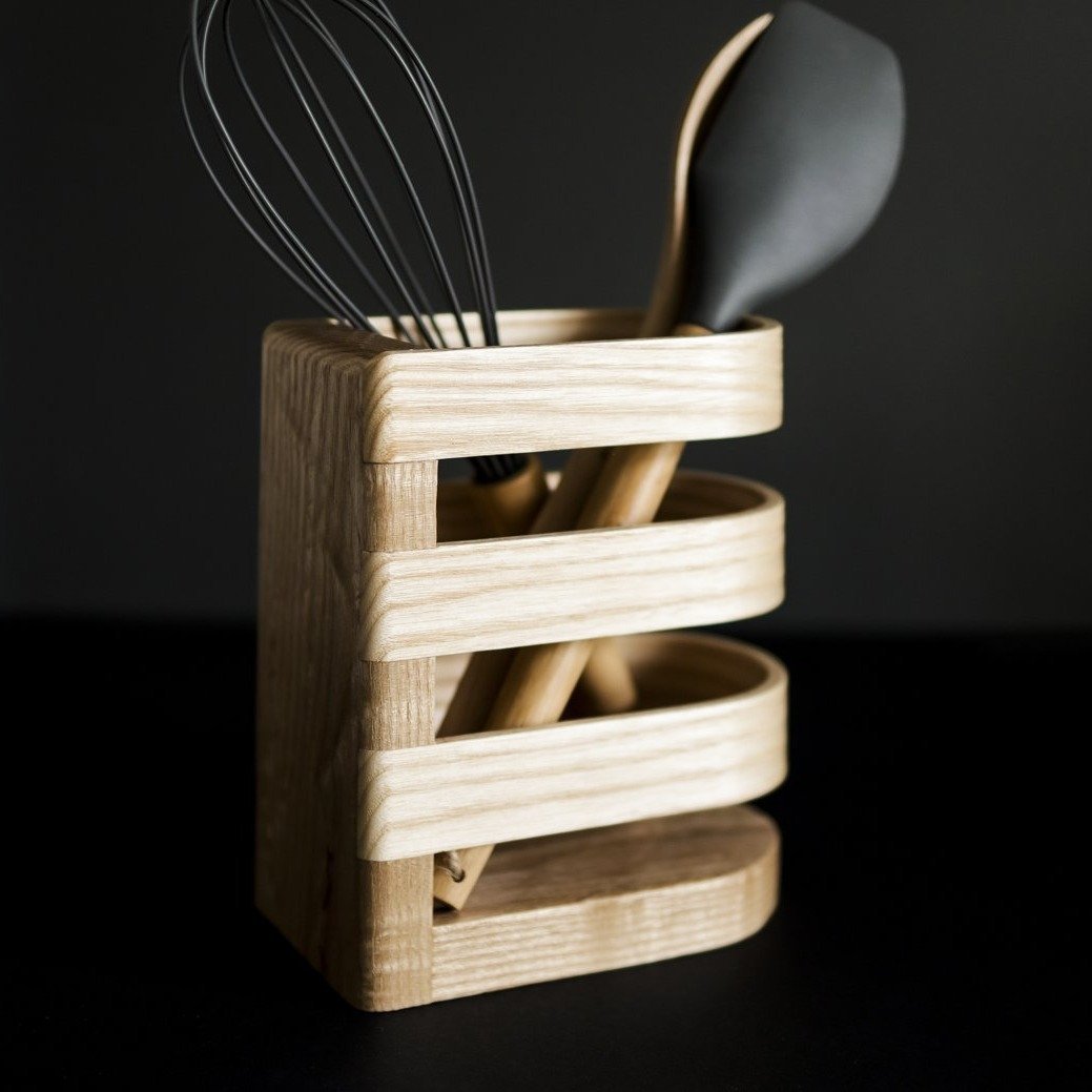 Kitchen Utensil Holder | Prime Grade Ash | Lux