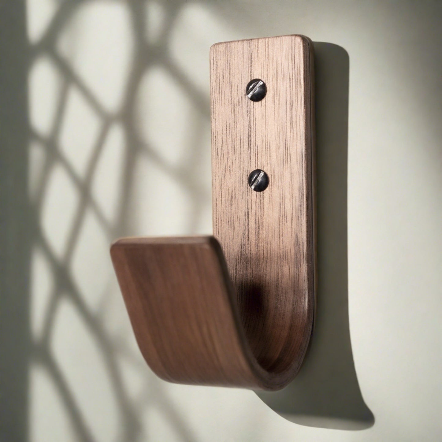 5 Walnut Hardwood Wall Hooks | Monaco Collection