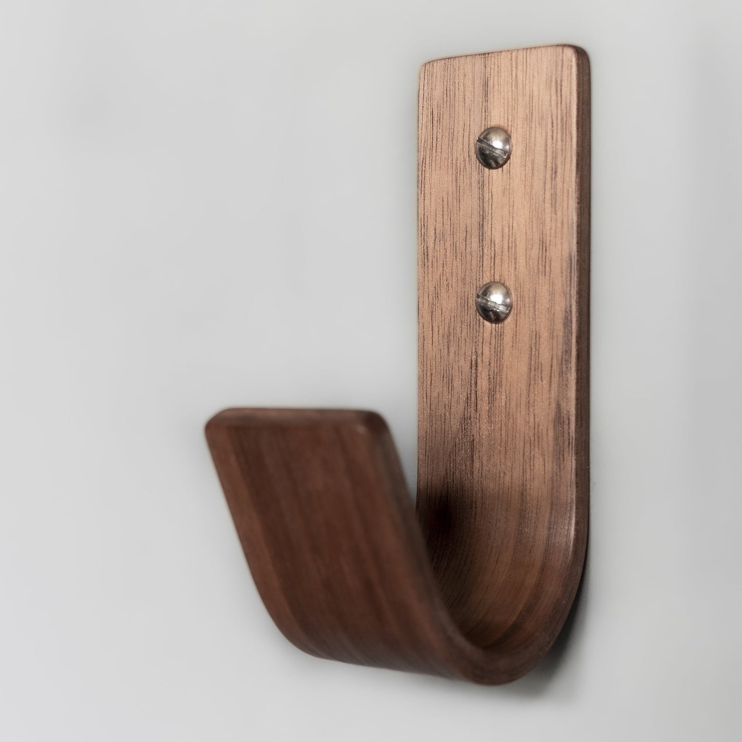 5 Walnut Hardwood Wall Hooks | Monaco Collection