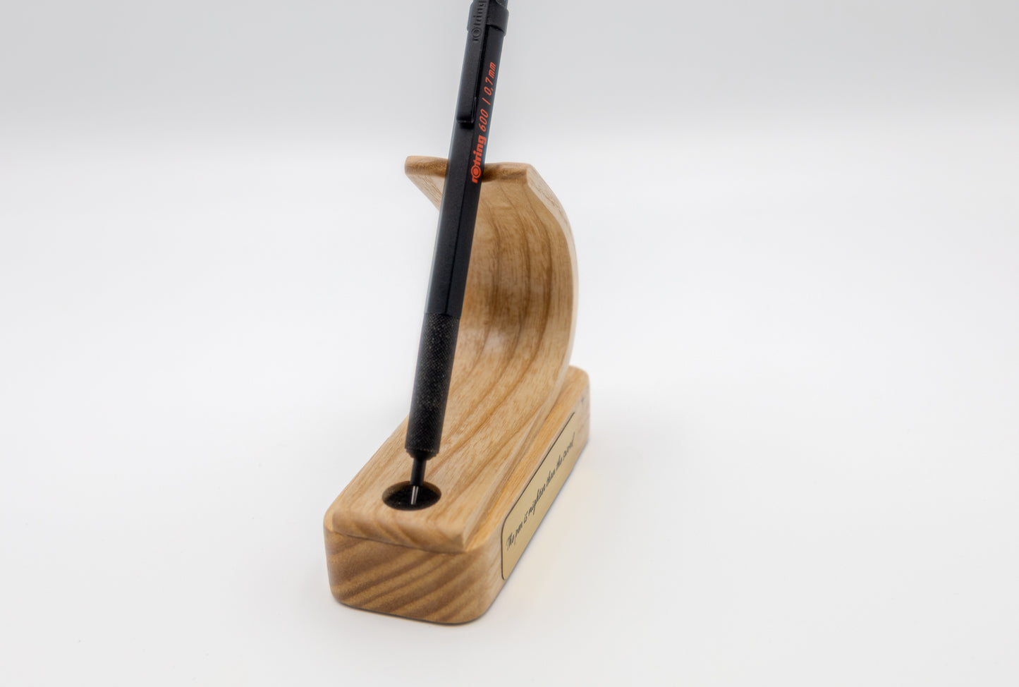 Handcrafted ash wood pen holder for professionals