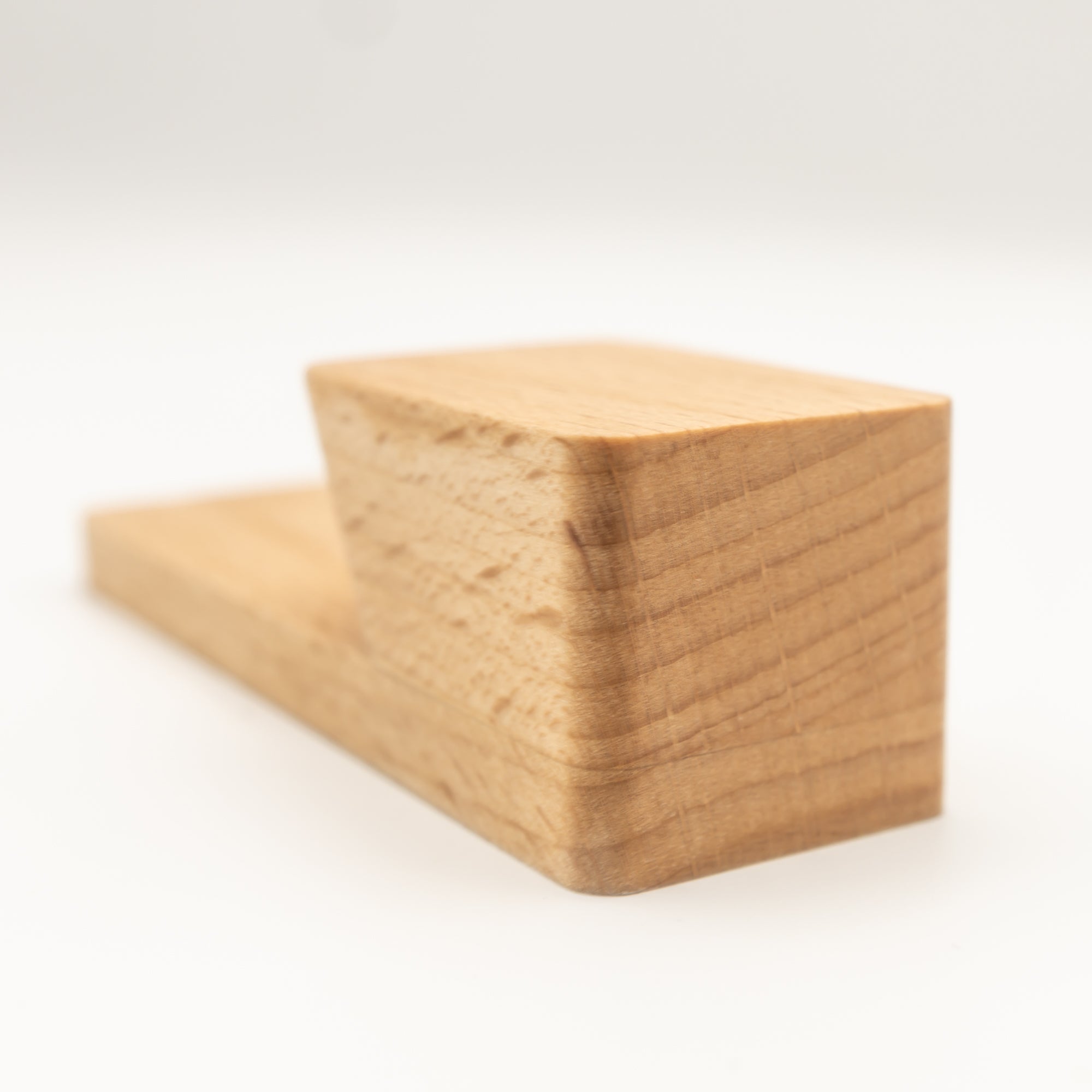 Modern beech hardwood hook with smooth waterproof finish