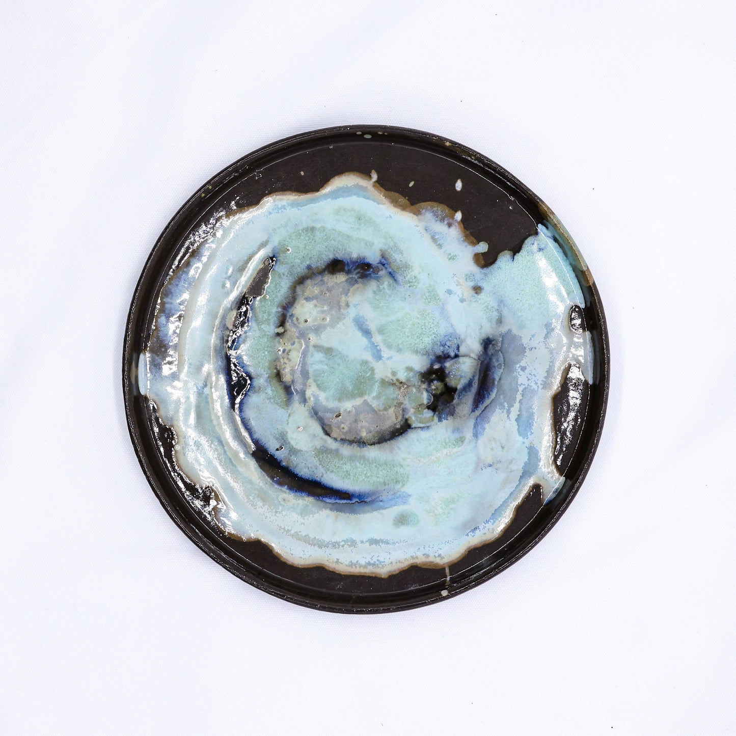 27 cm Tidepool Smoked Grey Large Stoneware Handmade Ceramic Dinner Plate