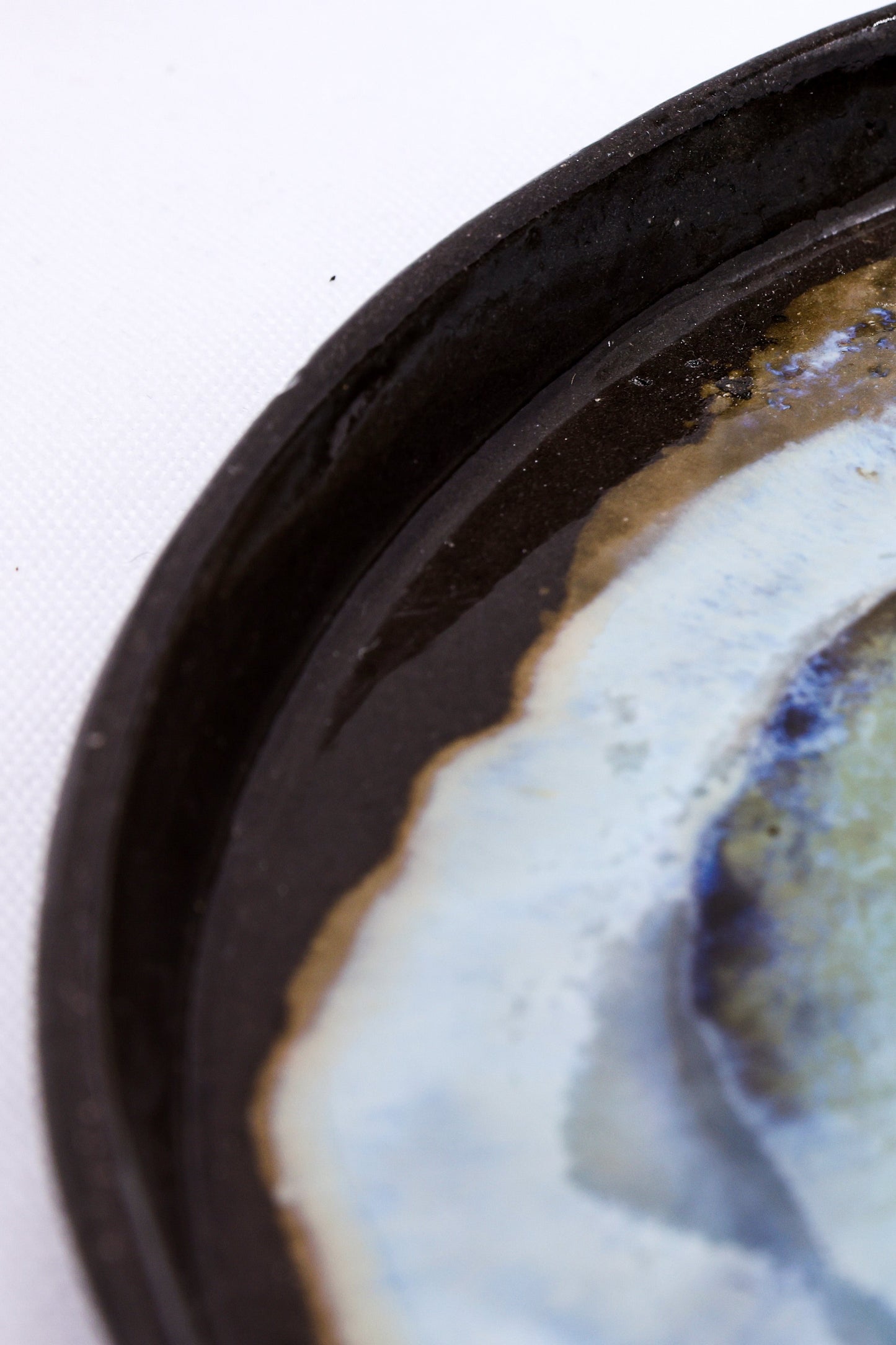 23 cm Coralight Smoked Grey Large Stoneware Handmade Ceramic Dinner Plate