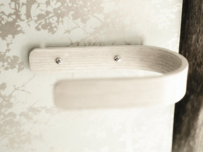 Designer luxury curtain holdbacks, tie backs white made for solid oak by noir.design