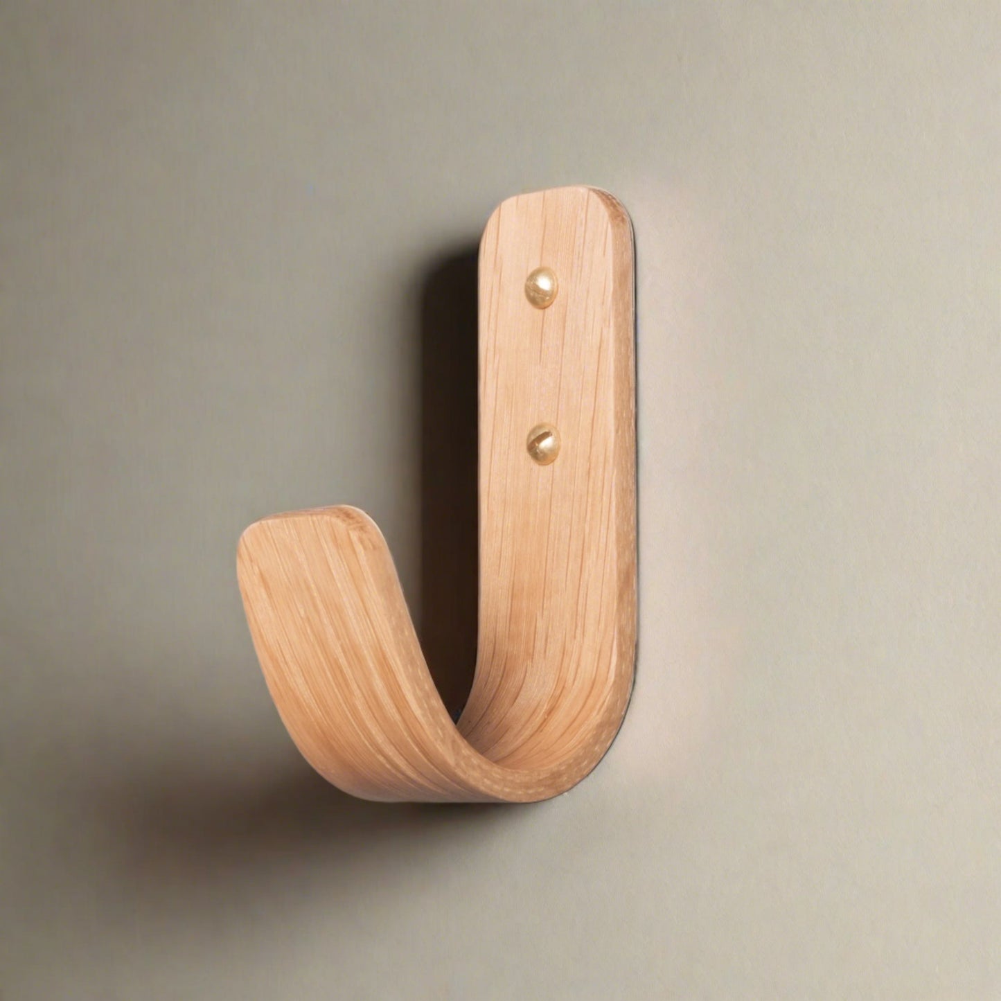 Curved Hardwood Wall Hooks  - Oak