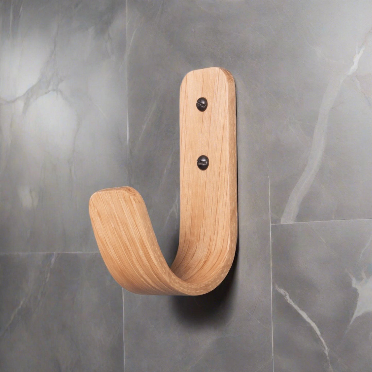 Curved Hardwood Wall Hooks  - Oak