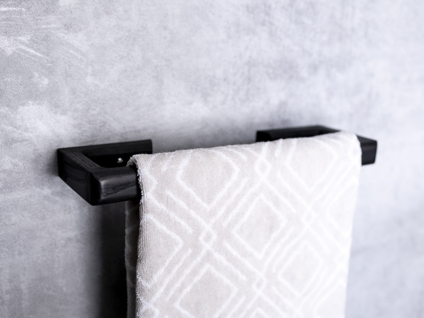 Intense Black | Ash Towel Rail | Bathroom Furniture Collection