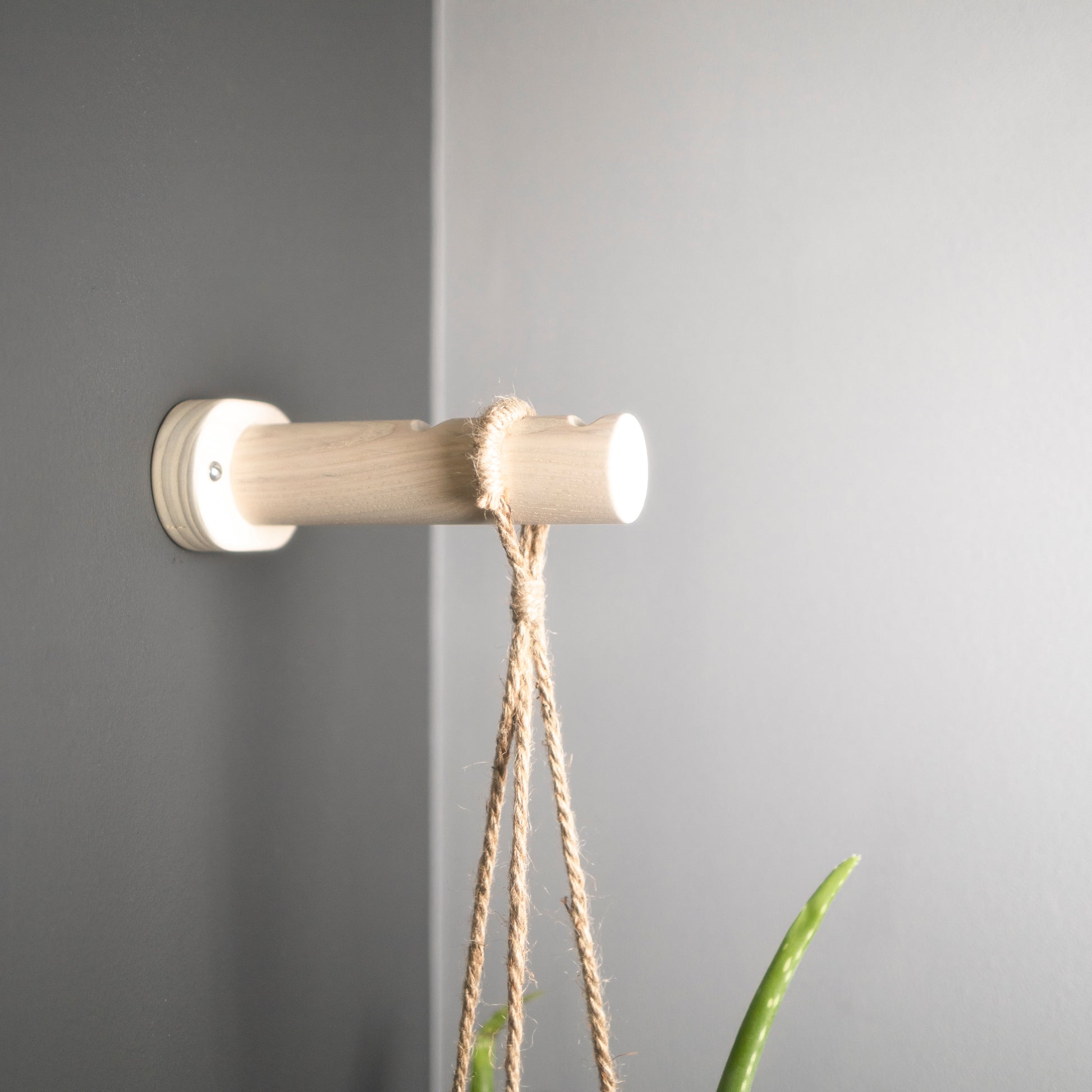 White wall hanging planter bracket
