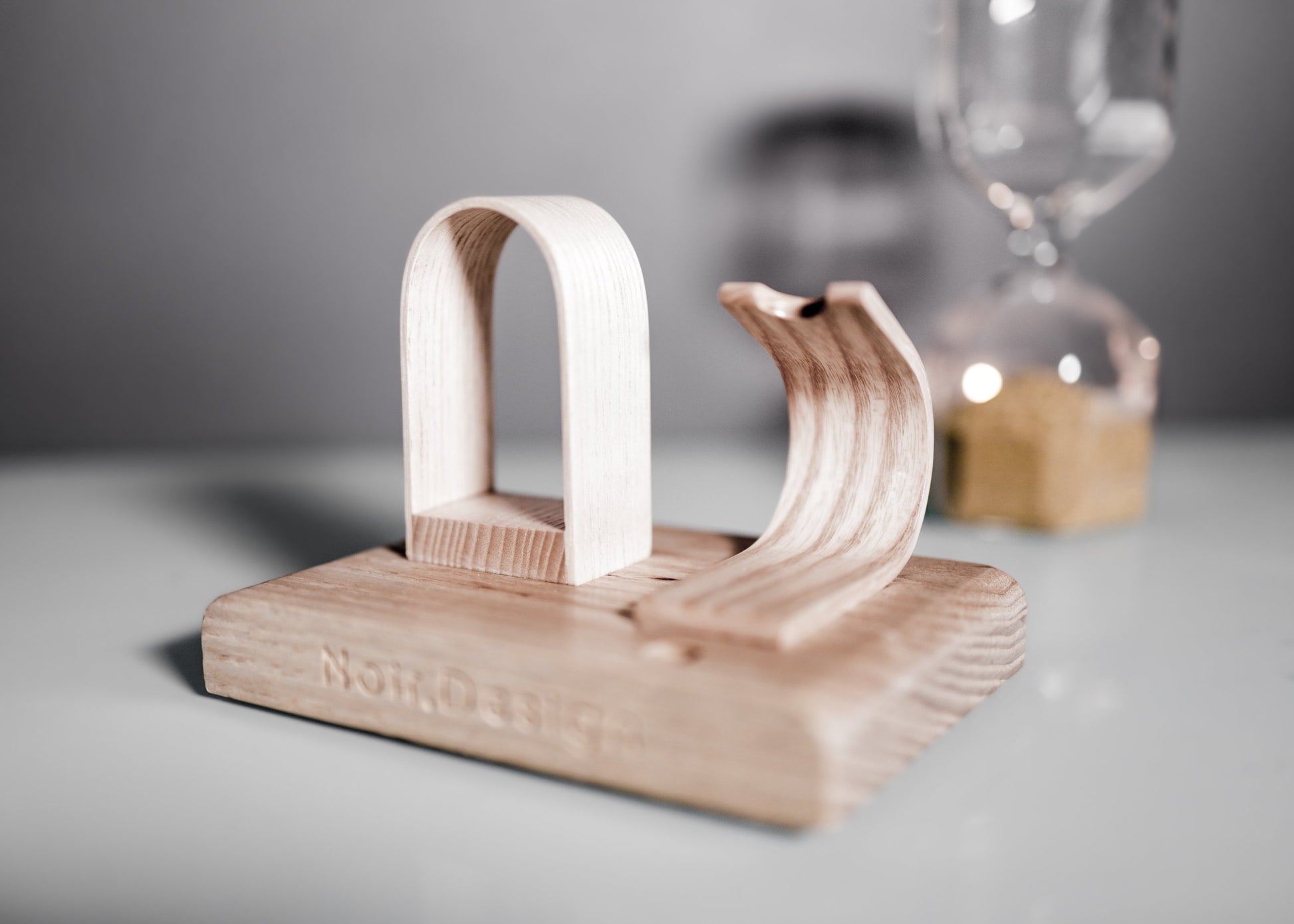 watch stand with pen holder - made from Ash by Noir.Design