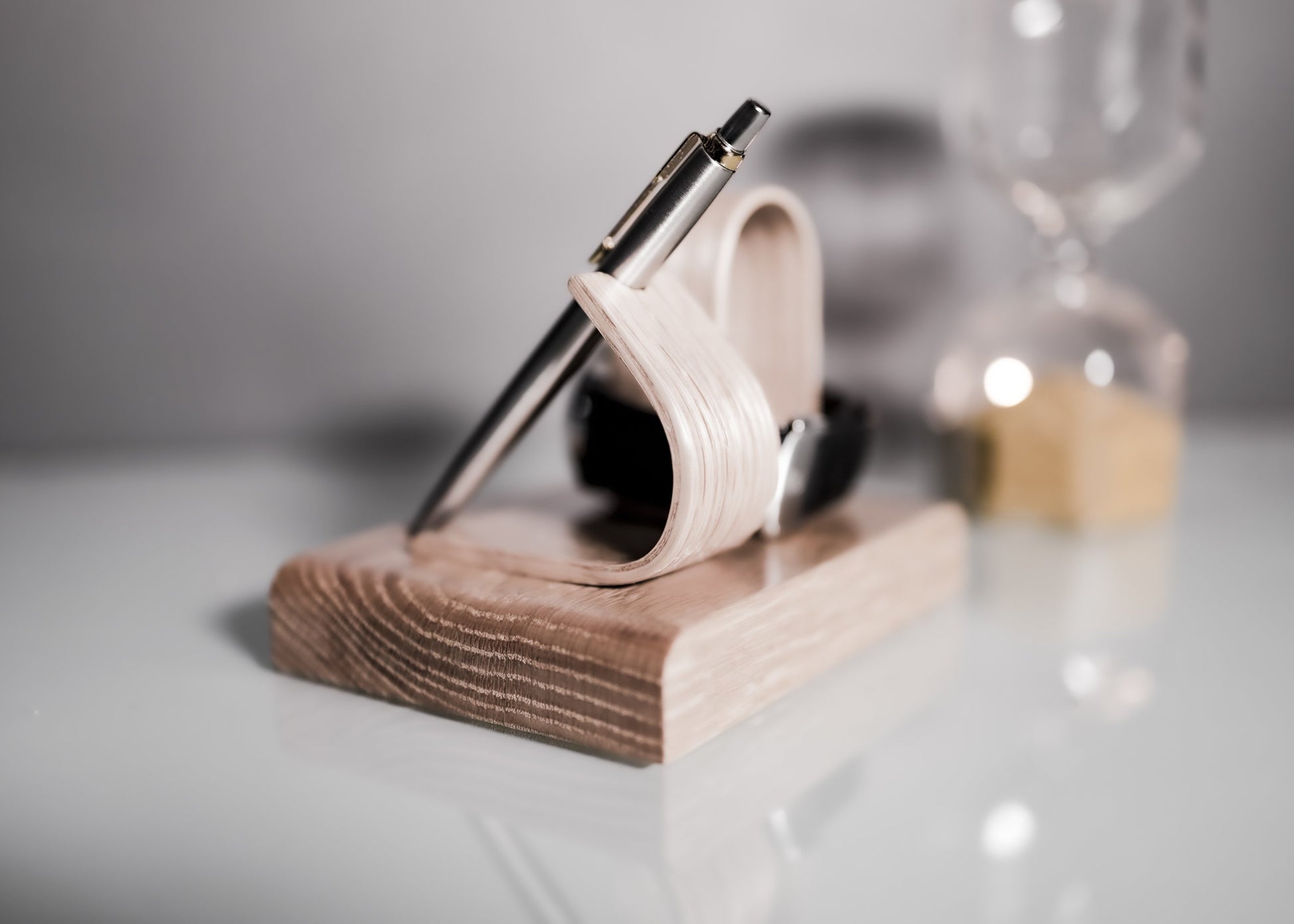 Personlised Watch stand and pen stand by noir.design