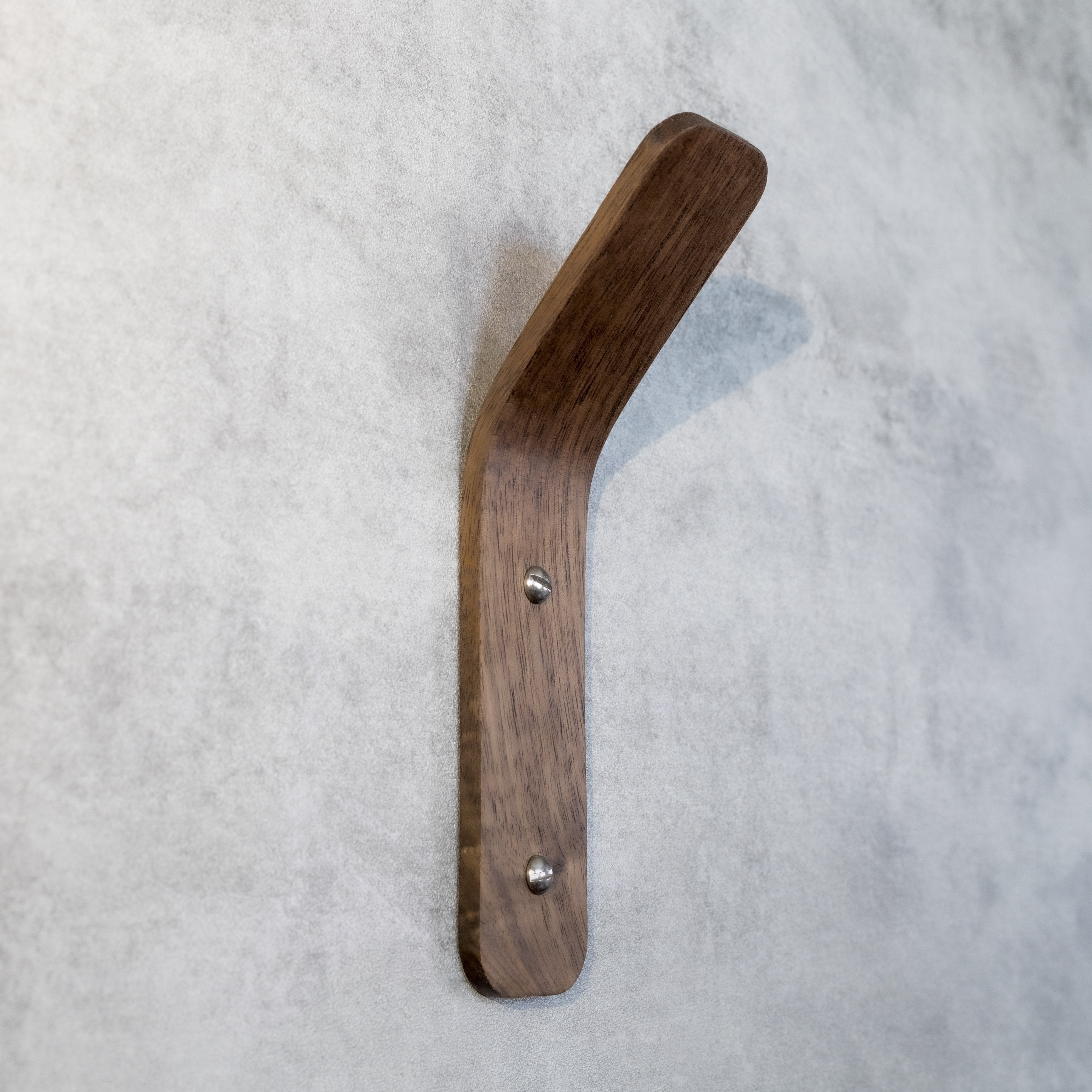 Walnut Coat Hooks Tordu | Curved Scandinavian Coat Hooks | Heavy Duty 7kg | UK Made