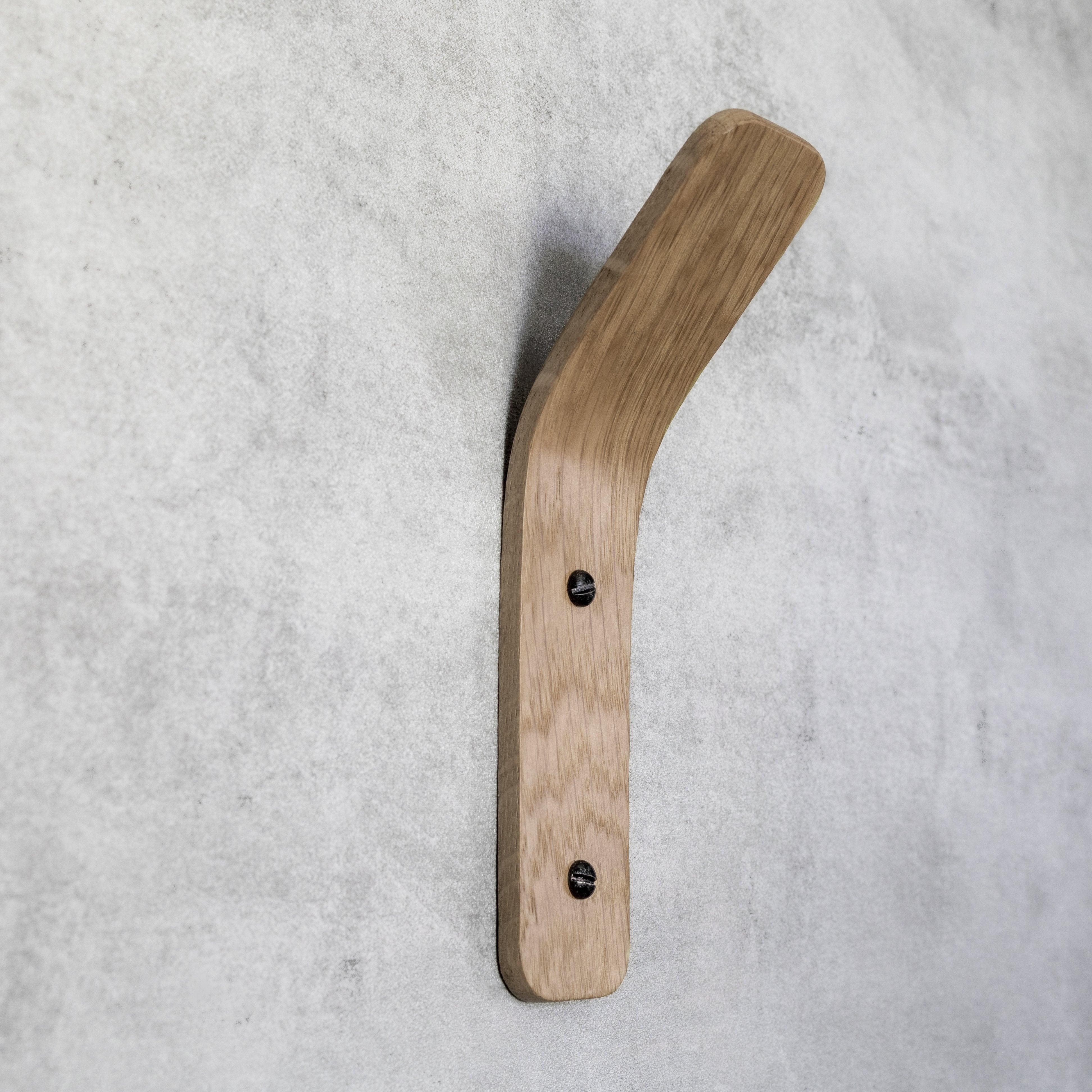 Oak Wall Hooks Tordu | Curved Scandinavian Coat Hooks | Heavy Duty 7kg | UK Made