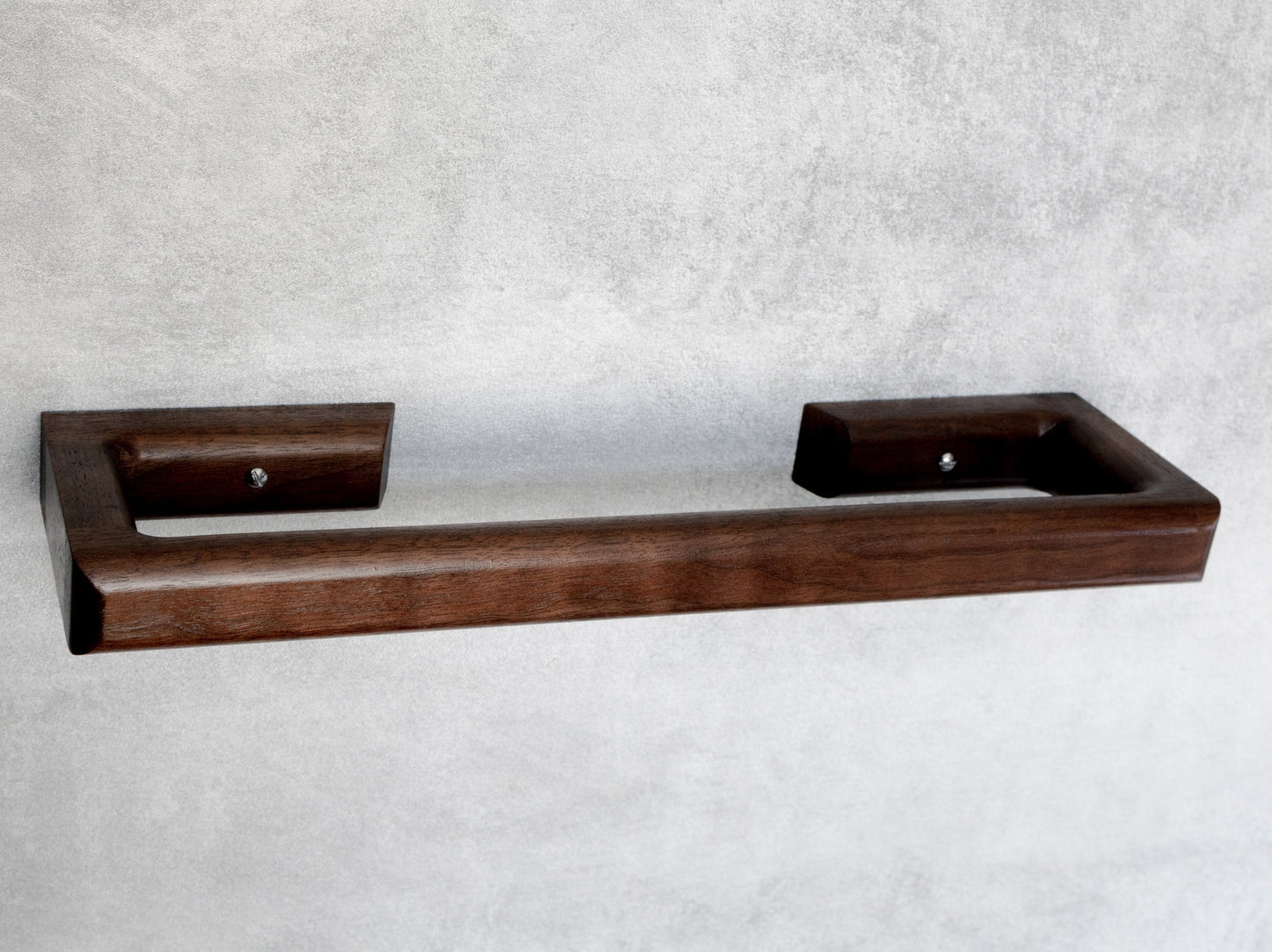 Walnut towel rack and hanger