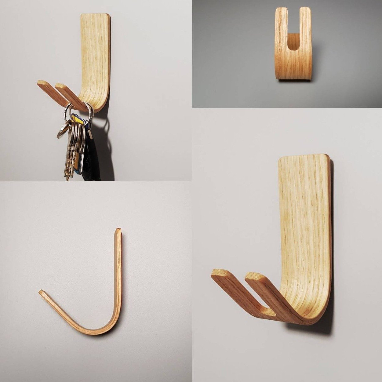 Monaco CK | key hooks for wall - Oak - NOIR.DESIGN