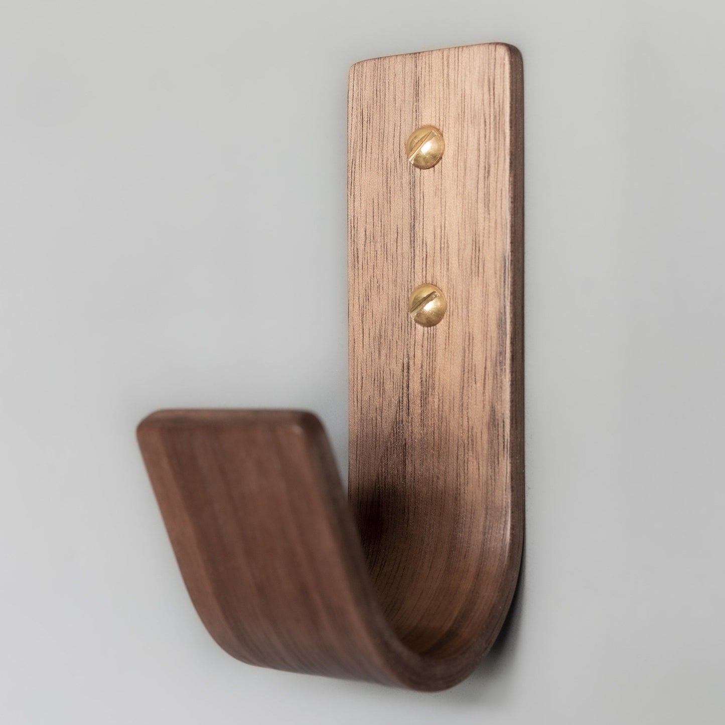 5 Walnut Hardwood Wall Hooks | Monaco Collection