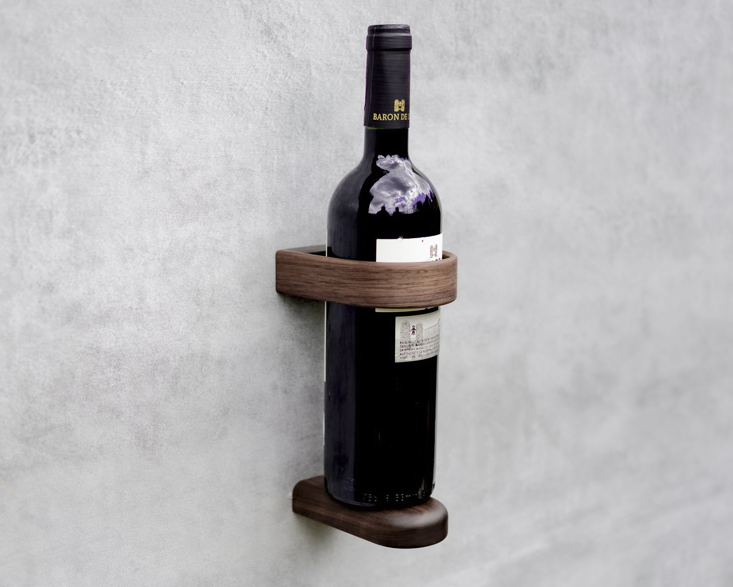 Vino Wine bottle wall mount storage -  Walnut