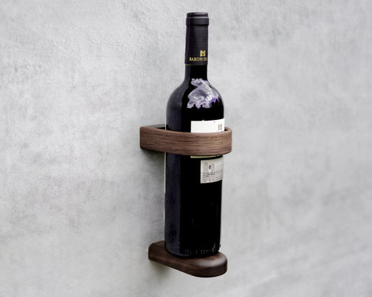 Vino Wine bottle wall mount storage -  Walnut