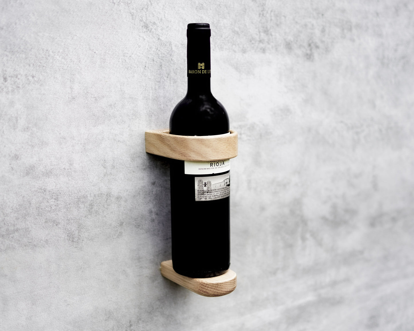 Vino Wine bottle wall mount storage -  Oak