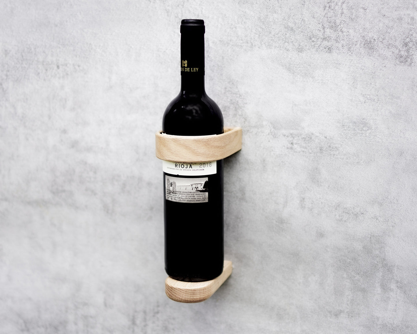 Vino Wine bottle wall mount storage -  Oak